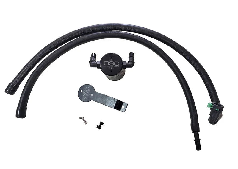 J&L 2020-2024 Ford Explorer 2.3L EcoBoost Driver Side Oil Separator 3.0 - Black Anodized - Main Product View