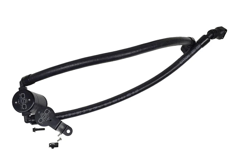 J&L 2020-2025 Ford Explorer 3.0L EcoBoost Oil Separator 3.0 Passenger Side - Black Anodized - Main Product View