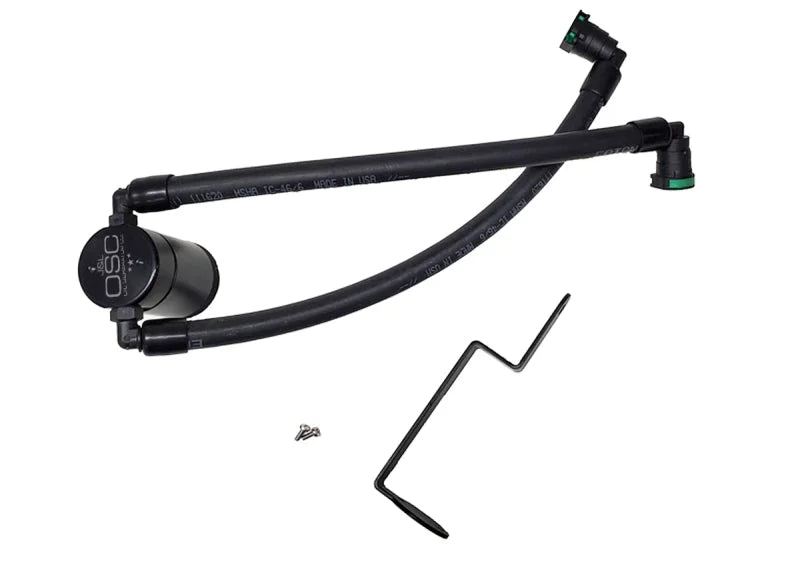 J&L 2021-2024 Ford Bronco 1.5L EcoBoost Passenger Side Oil Separator 3.0 - Black Anodized - Main Product View