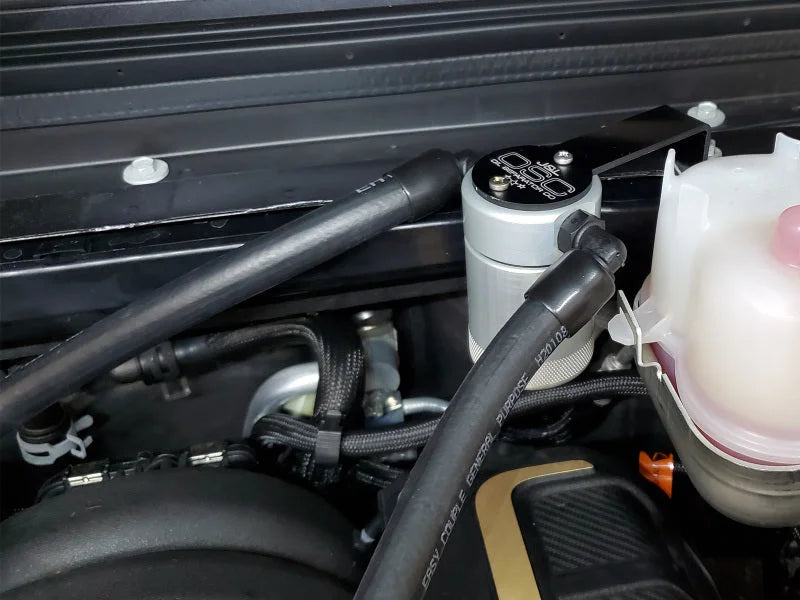 J&L 2021-2024 Jeep Wrangler 392 Oil Separator 3.0 Passenger Side - Clear Anodized - Side View