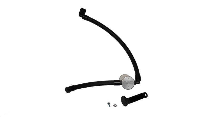 J&L 2021-2025 Ford Bronco 2.7L 3.0 Oil Separator Passenger Side- Clear Anodized - Main Product View