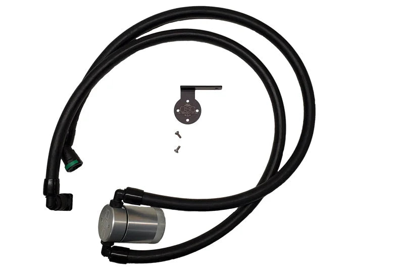 J&L 2021-2025 Ford F-150 3.5L Passenger Side Oil Separator 3.0 - Clear Anodized - Main Product View