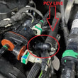 Load image into Gallery viewer, J&amp;L 2021.5-2024 Ford Bronco 2.3L EcoBoost Oil Separator 3.0 Passenger Side - Clear Anodized - Installation View