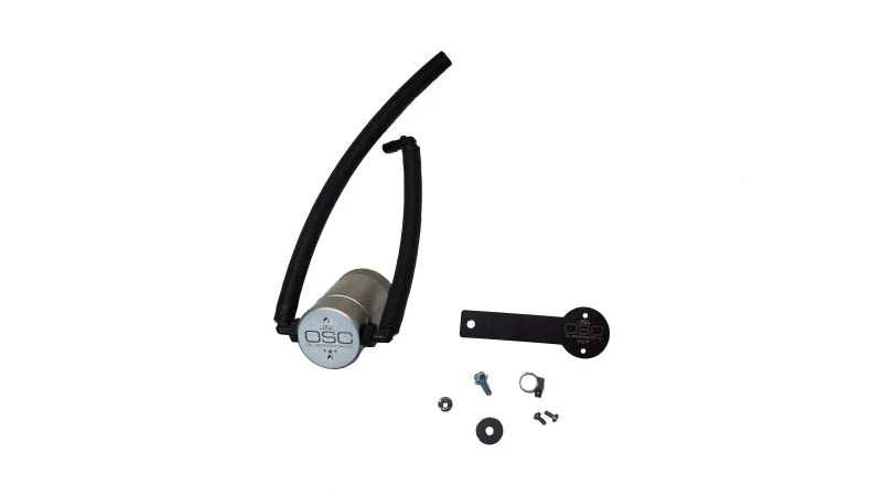 J&L 2022-2025 Nissan Frontier 3.8L V6 Passenger Side Oil Separator 3.0 - Clear Anodized - Main Product View