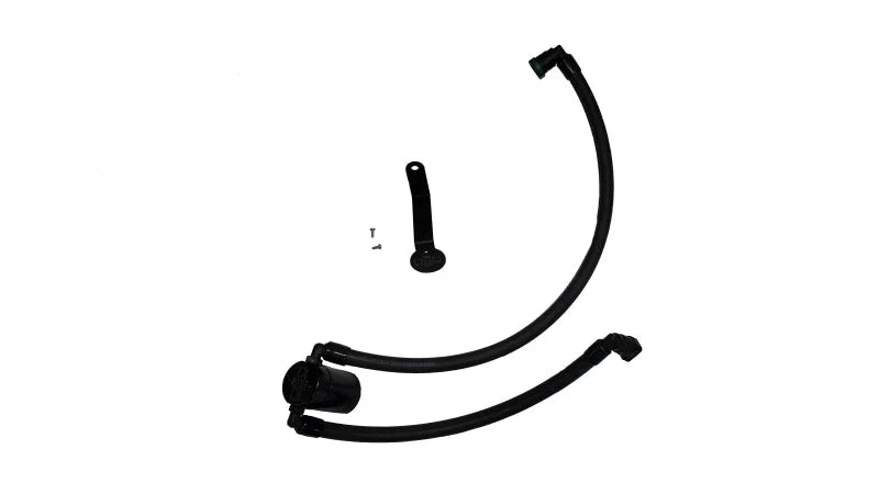 J&L 2024-2025 Ford Mustang 5.0L Oil Separator 3.0 PCV Side - Black Anodized - Main Product View