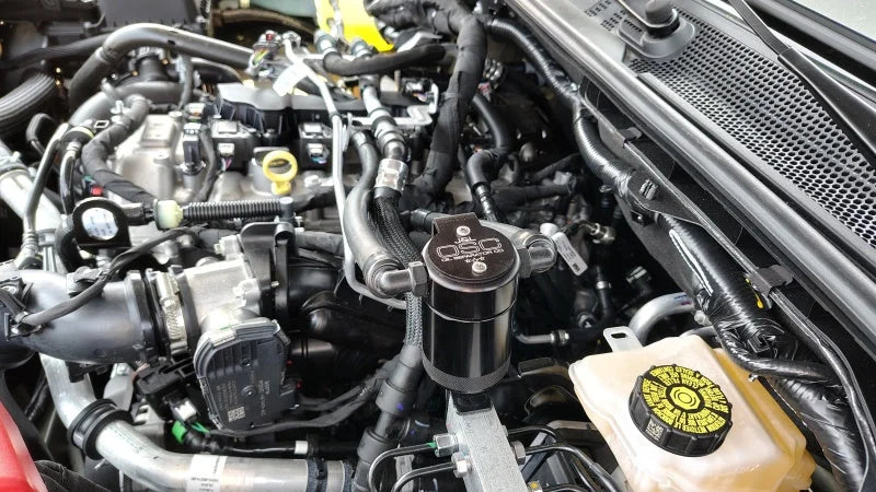 J&L 2025 Ford Bronco 2.3L/ 23-25 Ford Ranger 2.3L Separator 3.0 PCV Side - Black Anodized - Detail View