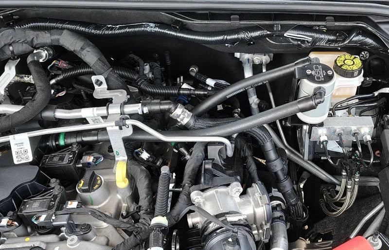 J&L 2025 Ford Bronco 2.3L/ 23-25 Ford Ranger 2.3L Separator 3.0 PCV Side - Clear Anodized - Detail View