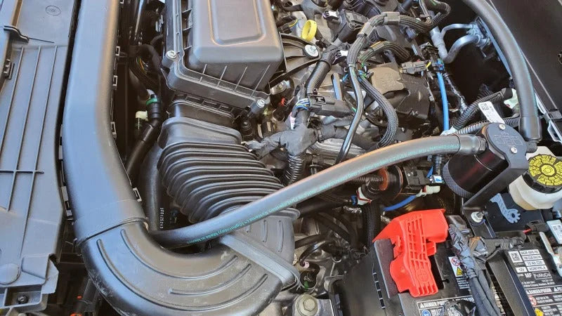 J&L 2025 Ford Bronco Sport/ 23-25 Ford Escape Oil Separator 3.0 PCV Side - Black Anodized - Detail View