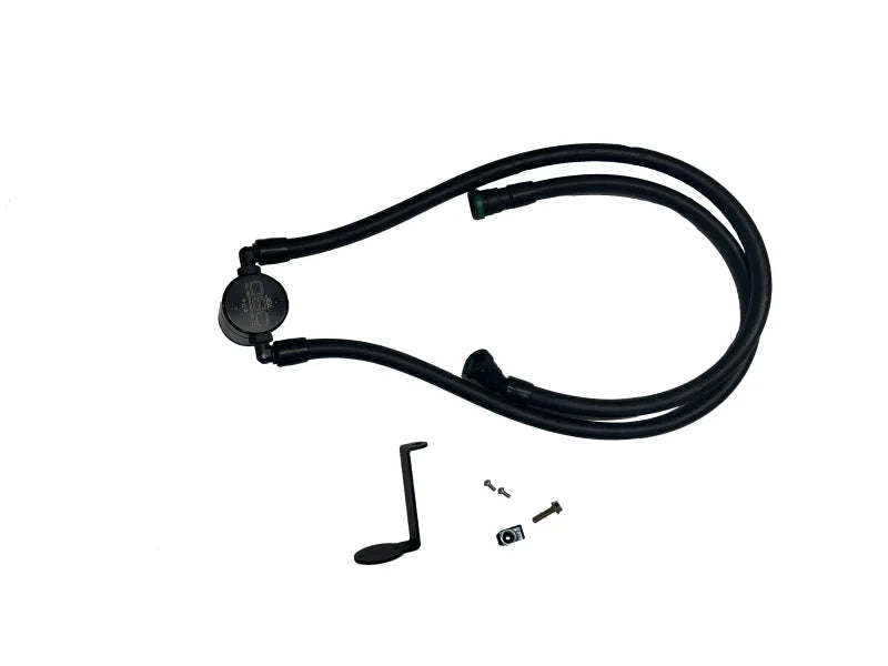 J&L 2025 Ford Explorer 2.3L EcoBoost 3.0 PVC Side Oil Separator - Black Anodized - Main Product View
