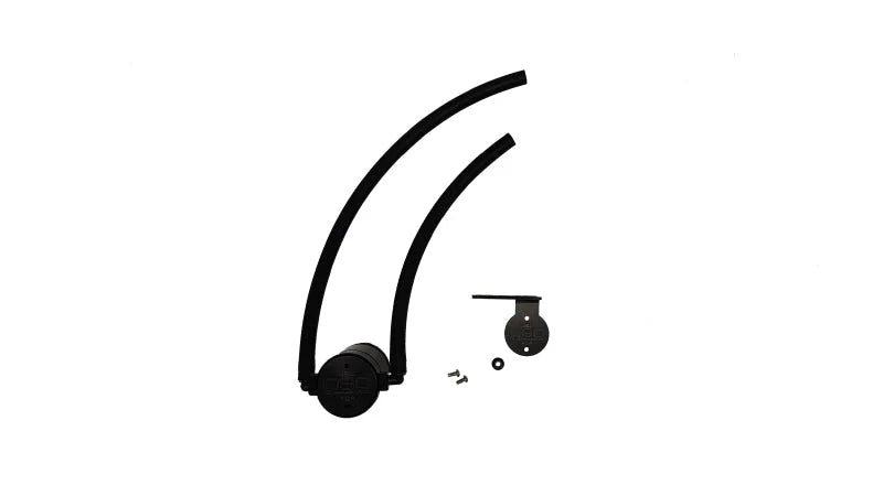 J&L 22-25 Nissan Pathfinder / 22-24 Infiniti QX60 3.5L PCV Side Oil Separator 3.0 - Blk Anodized - Main Product View