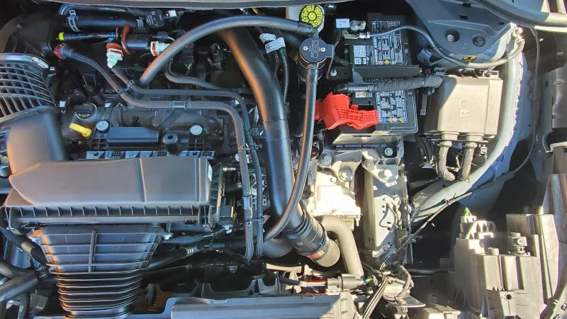 J&L 23-25 Ford Ecoboost 2.0 Oil Separator PCV Side - Black Anodized - Detail View