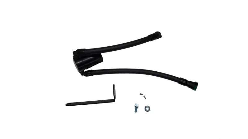 J&L 23-25 Ford F-150 Raptor R Oil Separator 3.0 Passenger Side - Black Anodized - Main Product View