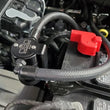 Load image into Gallery viewer, J&amp;L 23-25 Ford F-250/F-350 6.8L;7.3L Oil Separator 3.0 Passenger Side - Black Anodized - Side View