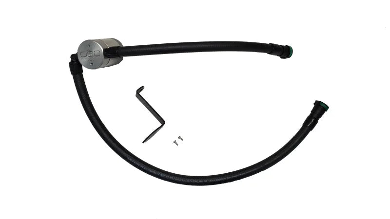 J&L 23-25 Ford F-250/F-350 6.8L;7.3L Oil Separator 3.0 Passenger Side - Clear Anodized - Main Product View