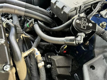 Load image into Gallery viewer, J&amp;L 24-25 Ford Mustang GT w/ Whipple Supercharger Oil Separator 3.0 PCV Side - Black Anodized - Installation View