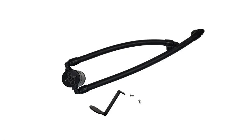 J&L 24-25 Ford Ranger 2.7L EcoBoost PCV Side Black Anodized - Main Product View