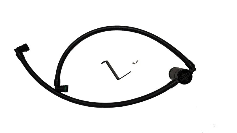 J&L 24-25 Ford Ranger Raptor 3.0L PCV Side Oil Separator - Black Anodized - Main Product View