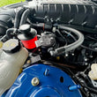 Load image into Gallery viewer, J&amp;L 24+ Ford Mustang 5.0L (w/ Whipple Supercharger) Oil Separator - 3.0 CCV Side Black Anodized - Installation View