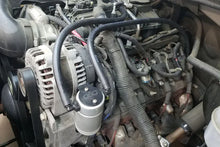 Load image into Gallery viewer, J&amp;L 97-13 Chevy/GM Truck/SUV 4.8L/5.3L/6.0L/6.2L Driver Side Oil Separator 3.0 - Clear Anodized - Side View
