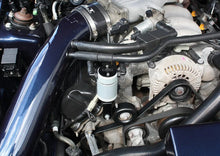 Load image into Gallery viewer, J&amp;L 99-04 Ford Mustang GT Passenger Side Oil Separator 3.0 - Clear Anodized - Side View