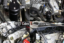 Load image into Gallery viewer, J&amp;L 99-04 Ford Mustang SVT Cobra Driver Side Oil Separator 3.0 - Black Anodized - Main Product View