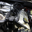 Load image into Gallery viewer, J&amp;L 99-04 Ford Mustang SVT Cobra Driver Side Oil Separator 3.0 - Black Anodized - Detail View