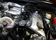 Load image into Gallery viewer, J&amp;L 99-04 Ford Mustang SVT Cobra Driver Side Oil Separator 3.0 - Black Anodized - Detail View