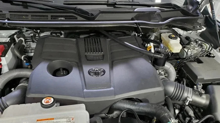 J&L 22-25 Toyota Tundra, 23-25 Sequoia 3.5L Turbo Oil Separator 3.0 Driver Side - Black Anodized - Side View