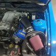 Load image into Gallery viewer, JLT 10-14 Ford Mustang GT500 Black Textured Induction Kit w/Replacement Red Air Filter - Side View