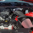 Load image into Gallery viewer, JLT 11-14 Ford Mustang GT (w/Roush/Whipple S/C) Black Textured Big Air Intake w/Red Filter -Tune Req - Side View