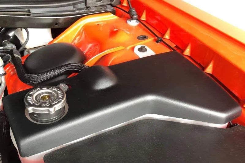 JLT 11-19 Dodge Charger/Challenger Black Textured Coolant Tank Cover - Main Product View