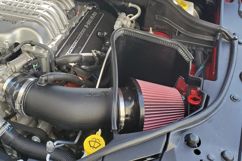 JLT 2021 Dodge Durango Hellcat 6.2L Black Textured Cold Air Intake Kit w/Red Filter - Main Product View