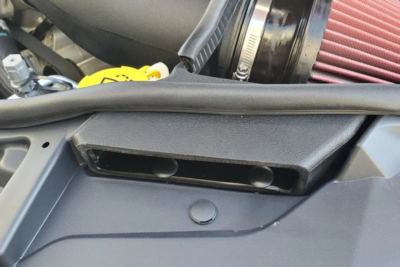 JLT 2021 Dodge Durango Hellcat 6.2L Black Textured Cold Air Intake Kit w/Red Filter - Side View