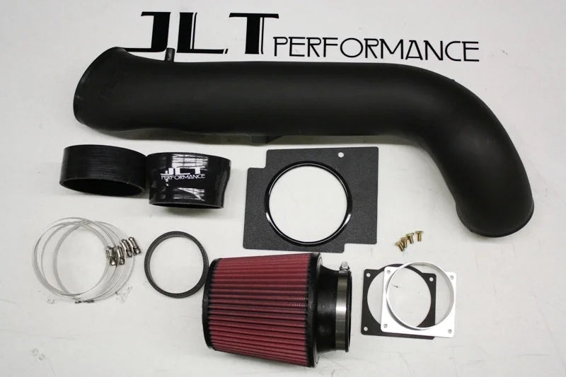 JLT 96-98 Ford Mustang SVT Cobra Black Textured Cold Air Intake Kit w/Red Filter - Main Product View
