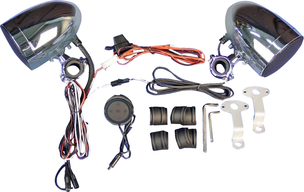 J&M Self-Amplified Speaker Kit - Handlebar Mount - Bluetooth MHAS-BLU3 - Main Product View