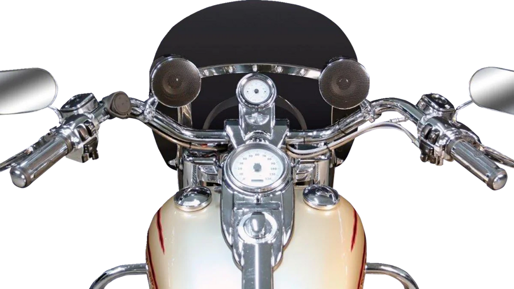 J&M Self-Amplified Speaker Kit - Handlebar Mount - Bluetooth MHAS-BLU3 - Back View