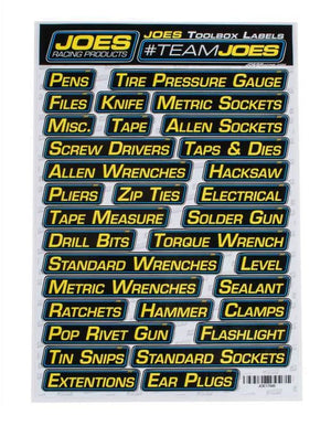 JOES Racing Products Labels Toolbox 17500