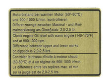 Load image into Gallery viewer, JP Group A/S Engine Oil Level Decal 1601500206