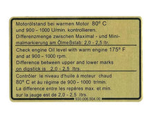 Load image into Gallery viewer, JP Group A/S Engine Oil Level Decal 1601500306