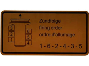 JP Group A/S Firing Order Decal 1601500806