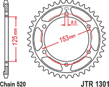 Load image into Gallery viewer, JT Sprockets Rear Sprocket - 42 Tooth - Honda JTR1301.42 - Main Product View