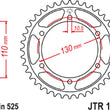 Load image into Gallery viewer, JT Sprockets Rear Sprocket - 42 Tooth - Yamaha JTR1876.42 - Side View