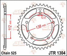 Load image into Gallery viewer, JT Sprockets Rear Sprocket - 44 Tooth - Honda JTR1304.44 - Side View