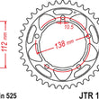 Load image into Gallery viewer, JT Sprockets Rear Sprocket - 45 Tooth - Yamaha JTR1877.45 - Side View