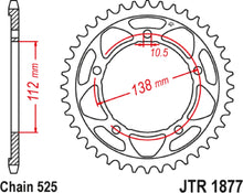 Load image into Gallery viewer, JT Sprockets Rear Sprocket - 45 Tooth - Yamaha JTR1877.45 - Side View
