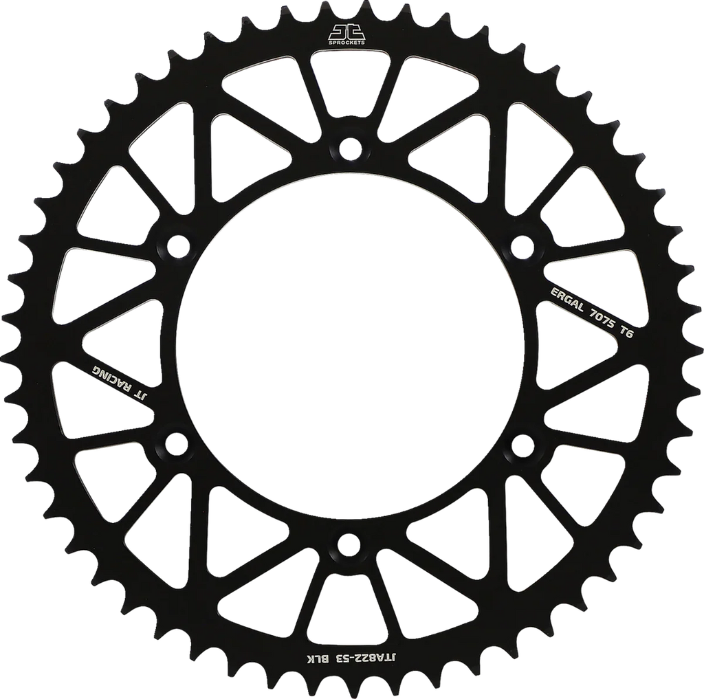 JT Sprockets Rear Sprocket - 520 - Black - 53 Tooth JTA822.53BLK - Main Product View