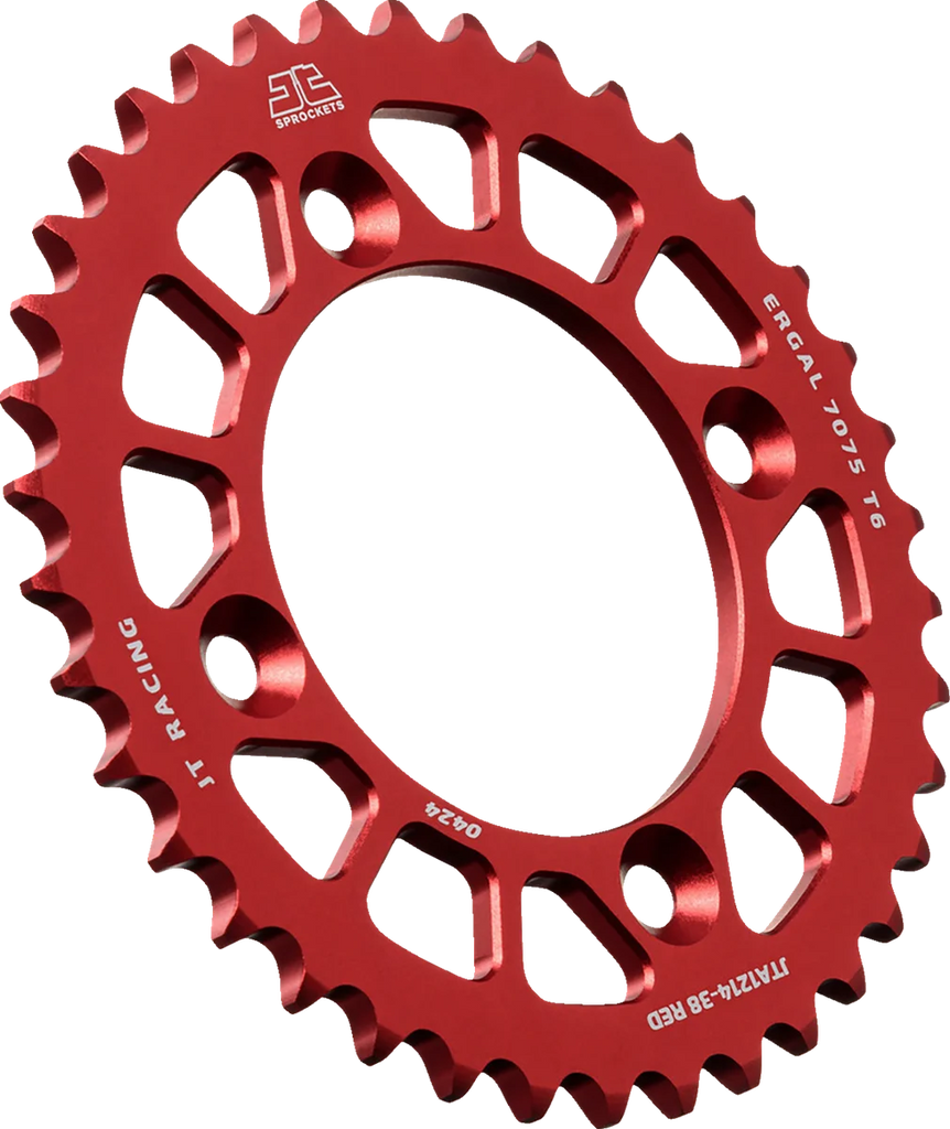 JT Sprockets Rear Sprocket - Aluminum - 38 Tooth - Red - CRF 110F JTA1214.38RED - Main Product View