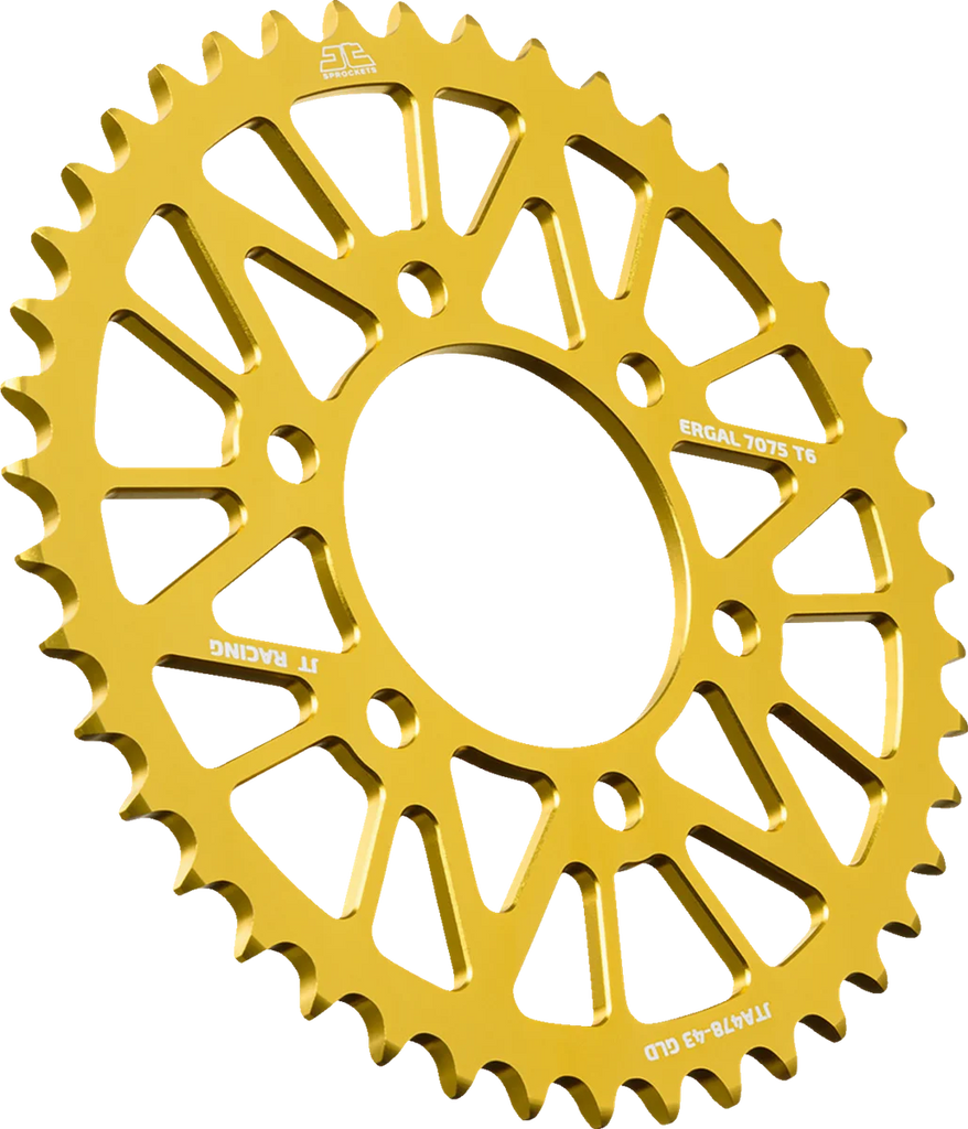 JT Sprockets Rear Sprocket - Aluminum - 43 Tooth - Gold - Kawasaki JTA478.43GLD - Main Product View