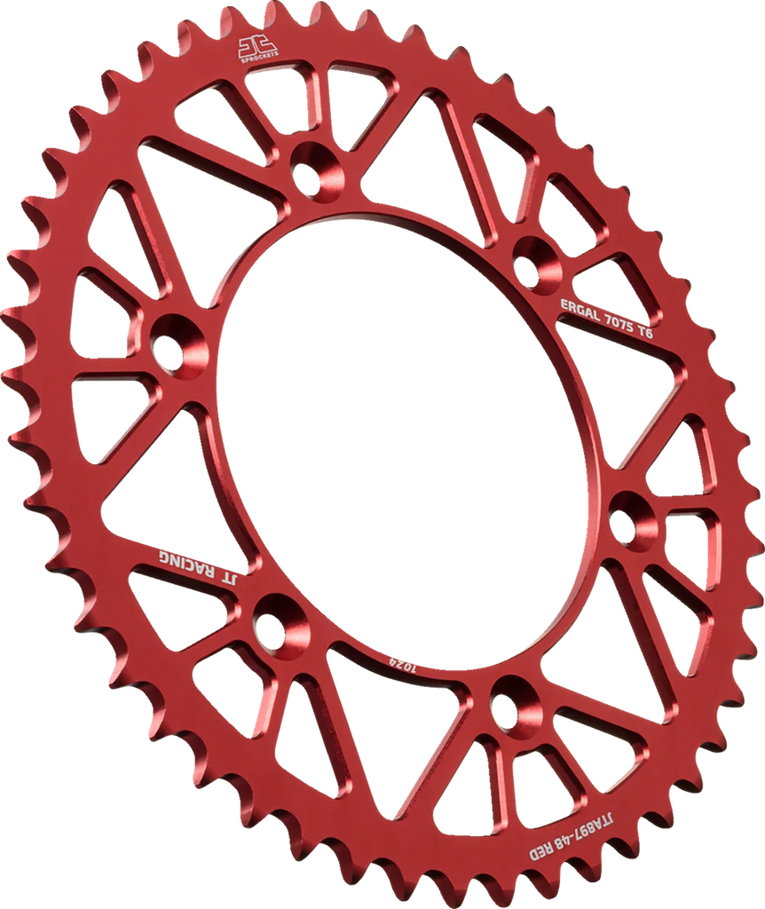 JT Sprockets Rear Sprocket - Aluminum - 48 Tooth - Red - Gas Gas/Husqvarna/Husaberg/KTM JTA897.48RED - Main Product View