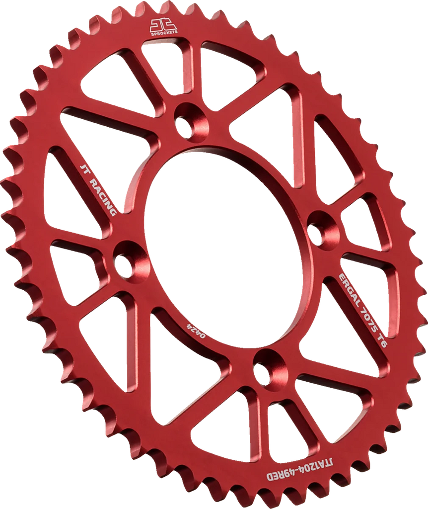 JT Sprockets Rear Sprocket - Aluminum - 49 Tooth - Red - CRF 125FB JTA1204.49RED - Main Product View